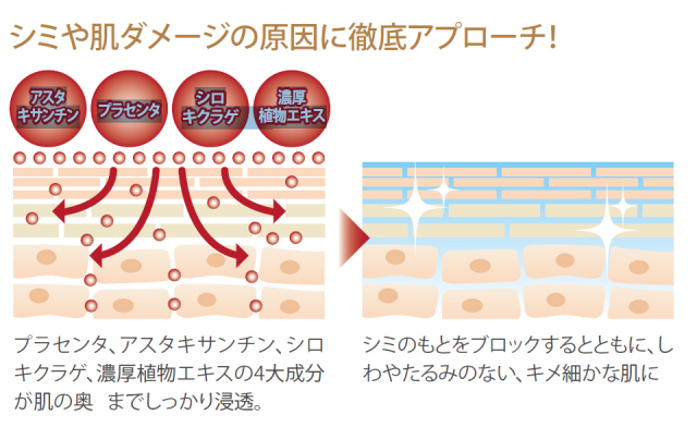 シミやダメージにアプローチする成分